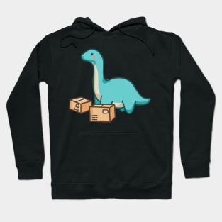 Cute dino long neck with package, dinosaur Hoodie